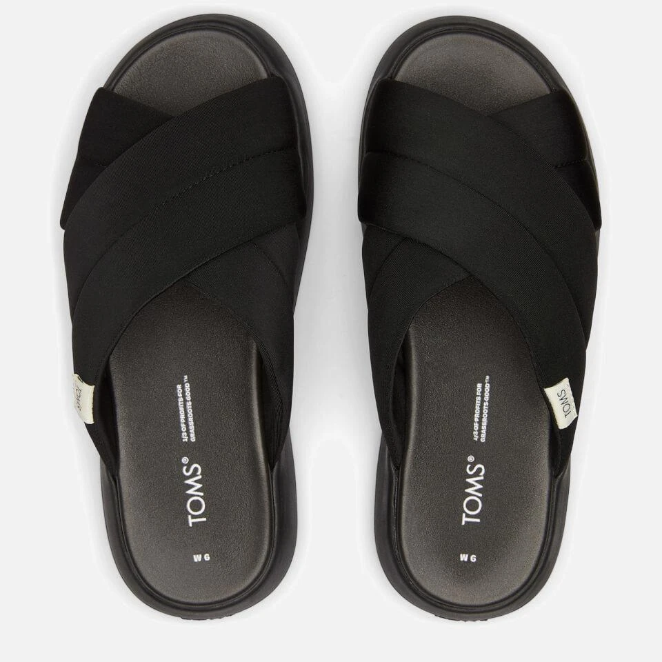 商品TOMS|TOMS WOMEN'S ALPARGATA MALLOW CROSSOVER VEGAN SANDALS - BLACK/BLACK,价格¥270,第2张图片详细描述