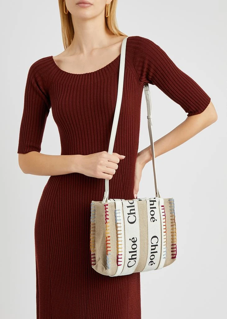 Woody small whipstitched canvas tote 商品