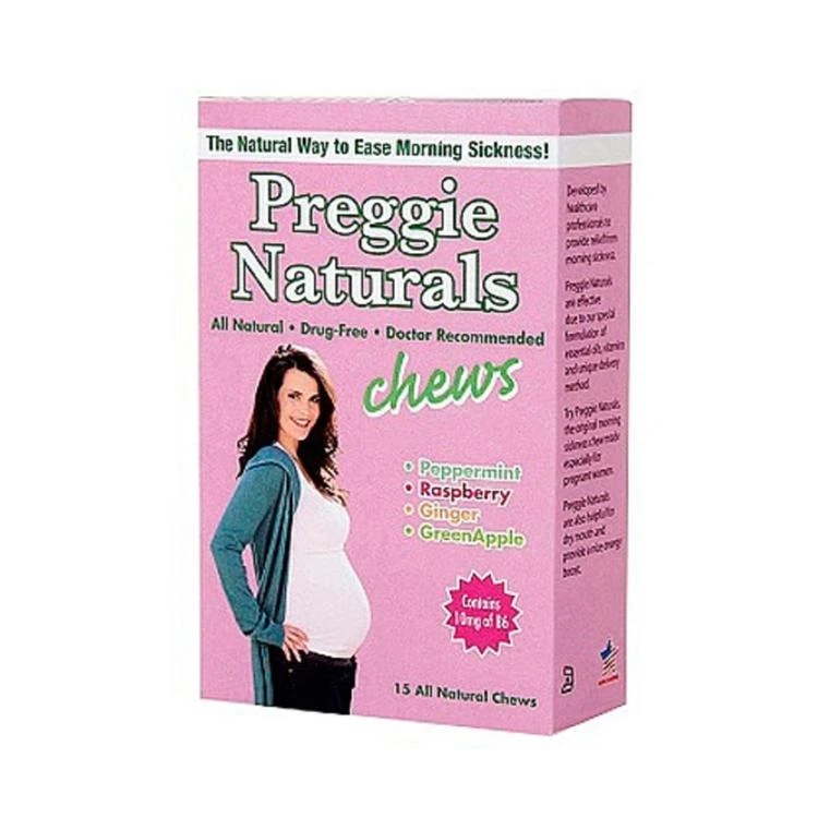 商品Preggie Naturals|孕妇晨孕反舒缓咀嚼片 15片,价格¥45,第1张图片