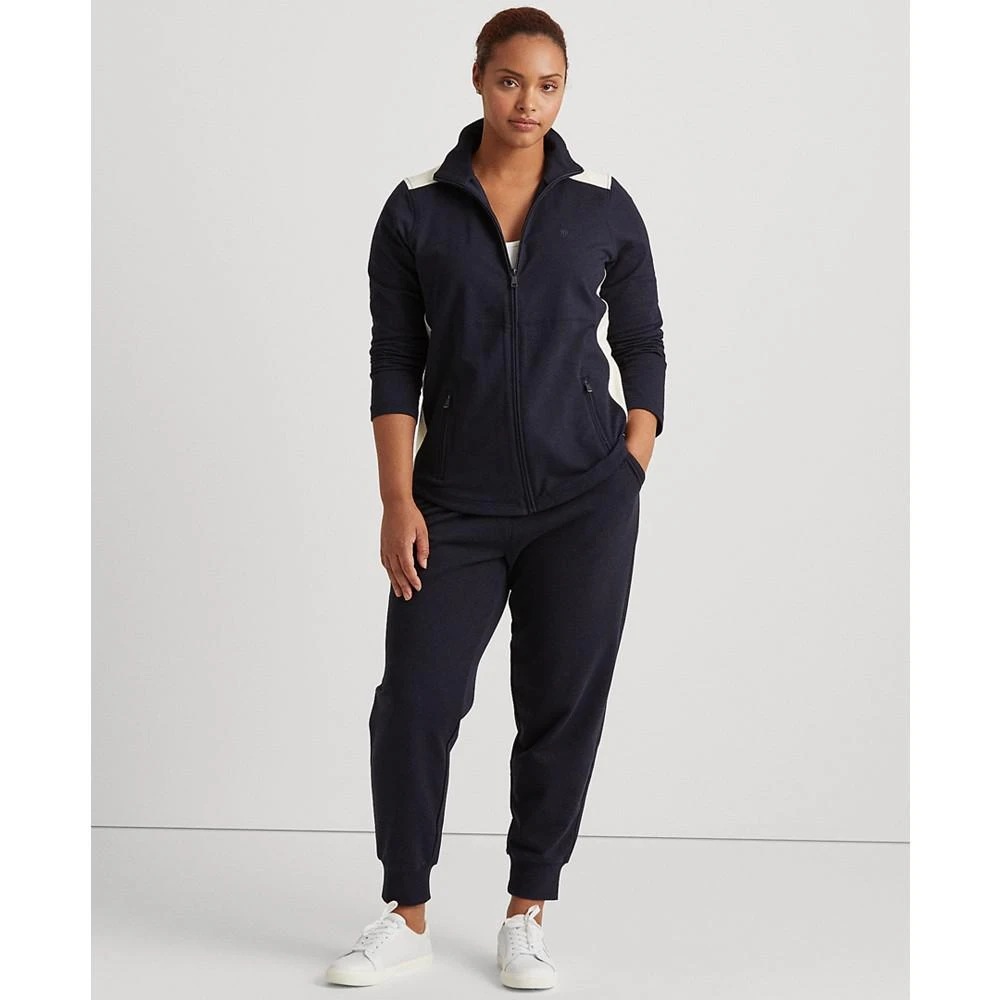 商品Ralph Lauren|Women's Plus-Size Cotton-Blend Zip-Up Track Jacket,价格¥571,第4张图片详细描述