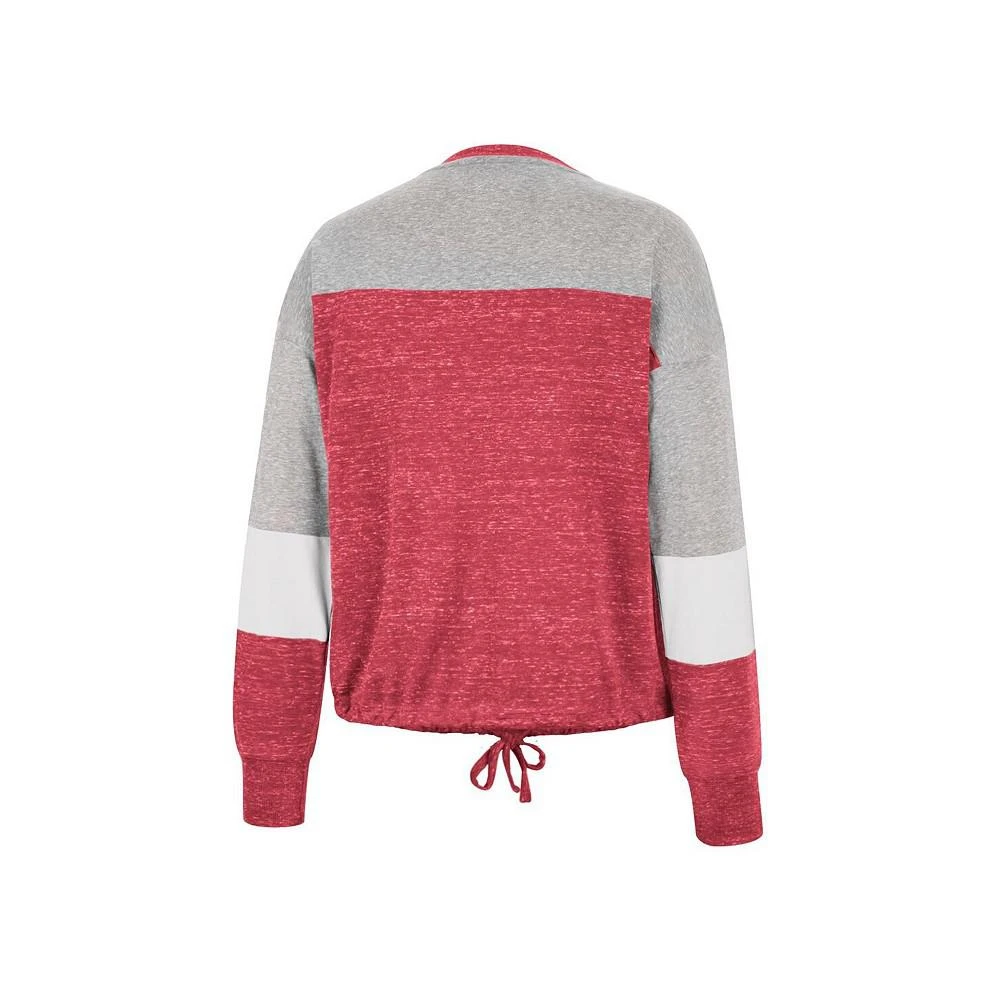 商品Colosseum|Women's Scarlet Ohio State Buckeyes Joanna Tie Front Long Sleeve T-shirt,价格¥226,第2张图片详细描述