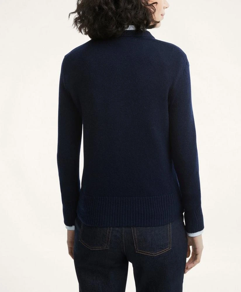 商品Brooks Brothers|Women's Lunar New Year Merino Wool Blend Intarsia Rabbit Sweater,价格¥659,第2张图片详细描述