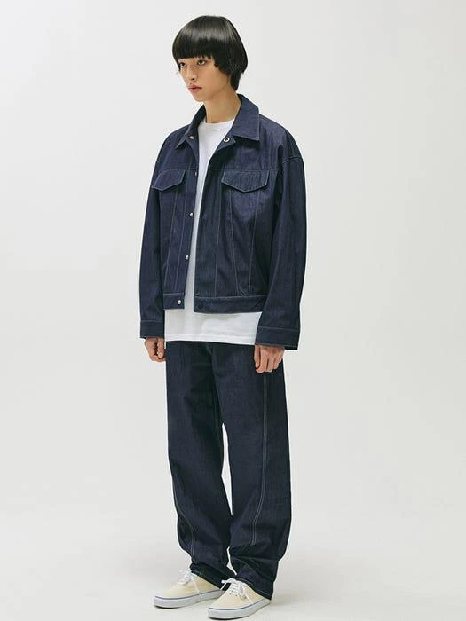 商品AREUBAN|Gutermann Curved Pants_Navy,价格¥778,第3张图片详细描述