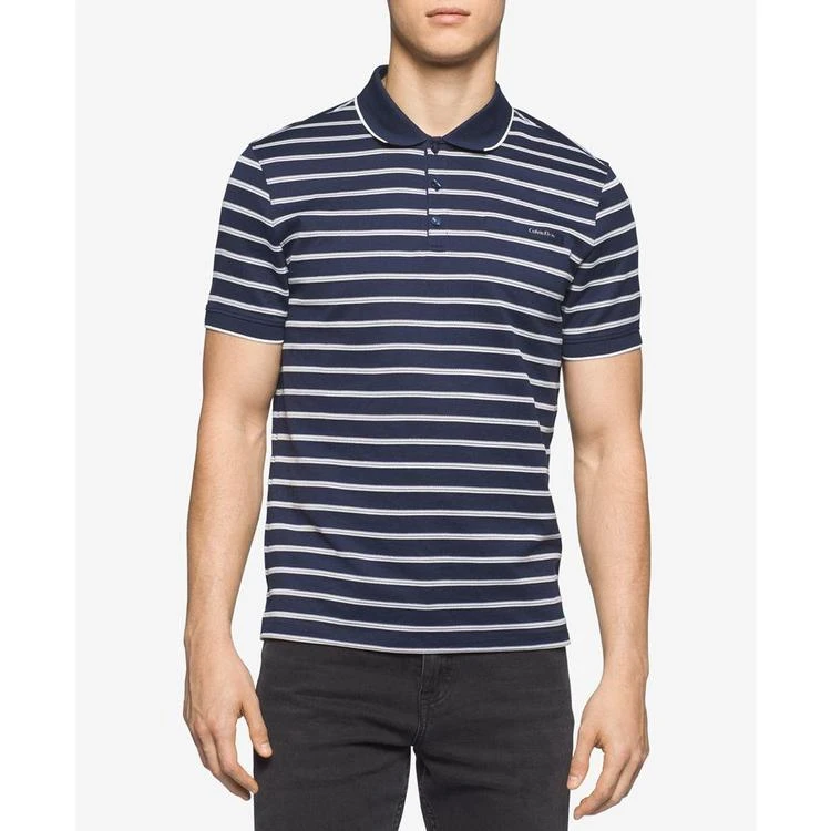 商品Calvin Klein|Men's Andrew Striped Polo,价格¥350,第1张图片
