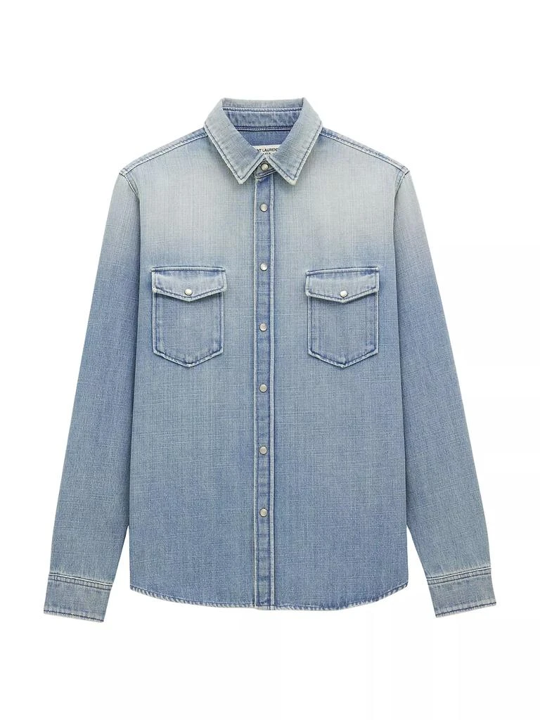 商品Yves Saint Laurent|Oversized Shirt in Light Denim,价格¥7418,第1张图片