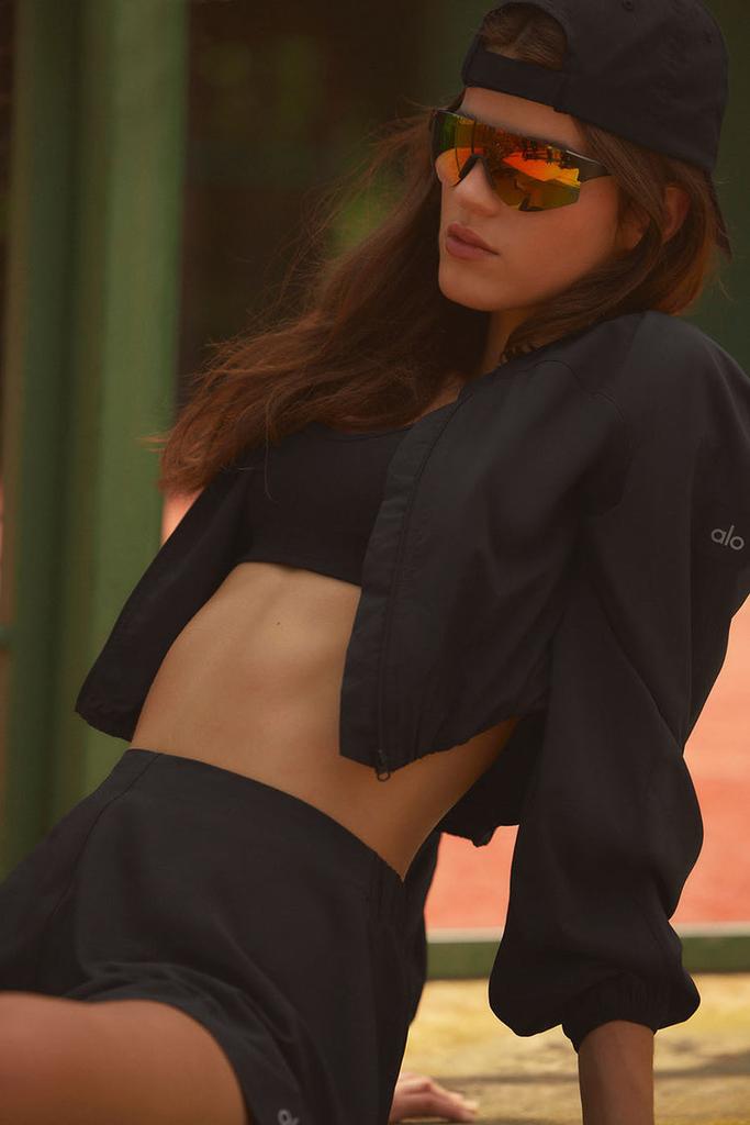 Alo Tiebreaker Jacket - Black - Shirts - Free Shipping - BeyondStyle