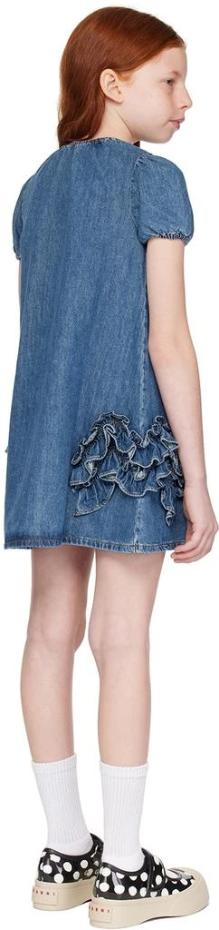 商品Marni|蓝色荷叶边儿童连衣裙,价格¥1416,第3张图片详细描述