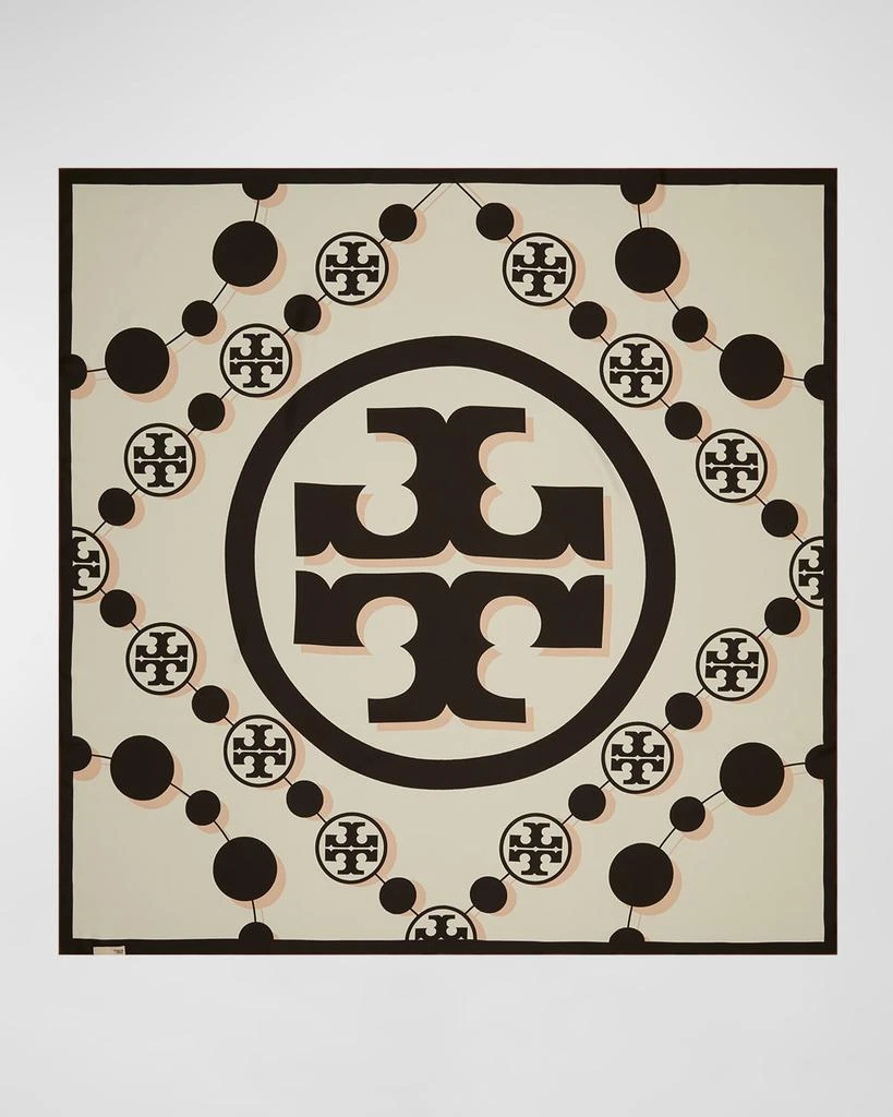 商品Tory Burch|3D T-Monogram Oversized Silk Square Scarf,价格¥2908,第2张图片详细描述