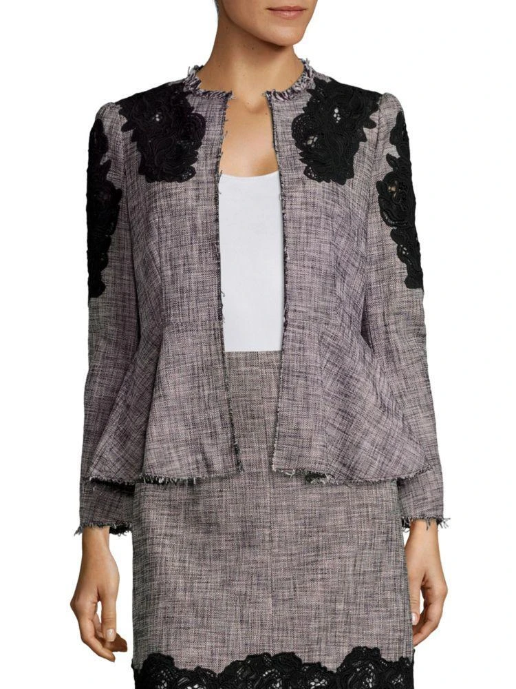 商品Rebecca Taylor|Slub Lace Inset Jacket,价格¥1835,第1张图片