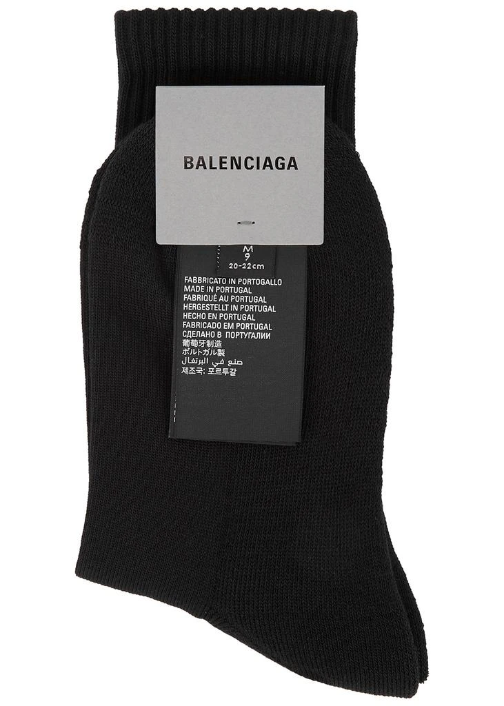 商品Balenciaga|Cities Paris black cotton-blend socks,价格¥584,第2张图片详细描述