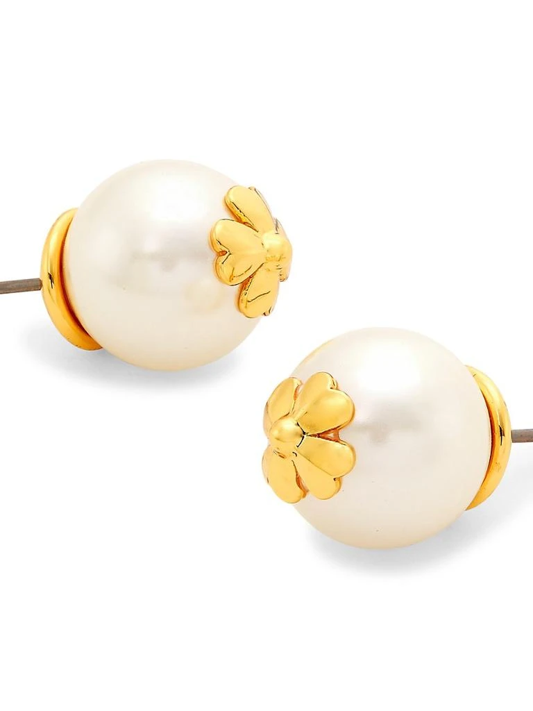 商品Kate Spade|Goldtone & Imitation Pearl Stud Earrings,价格¥355,第4张图片详细描述