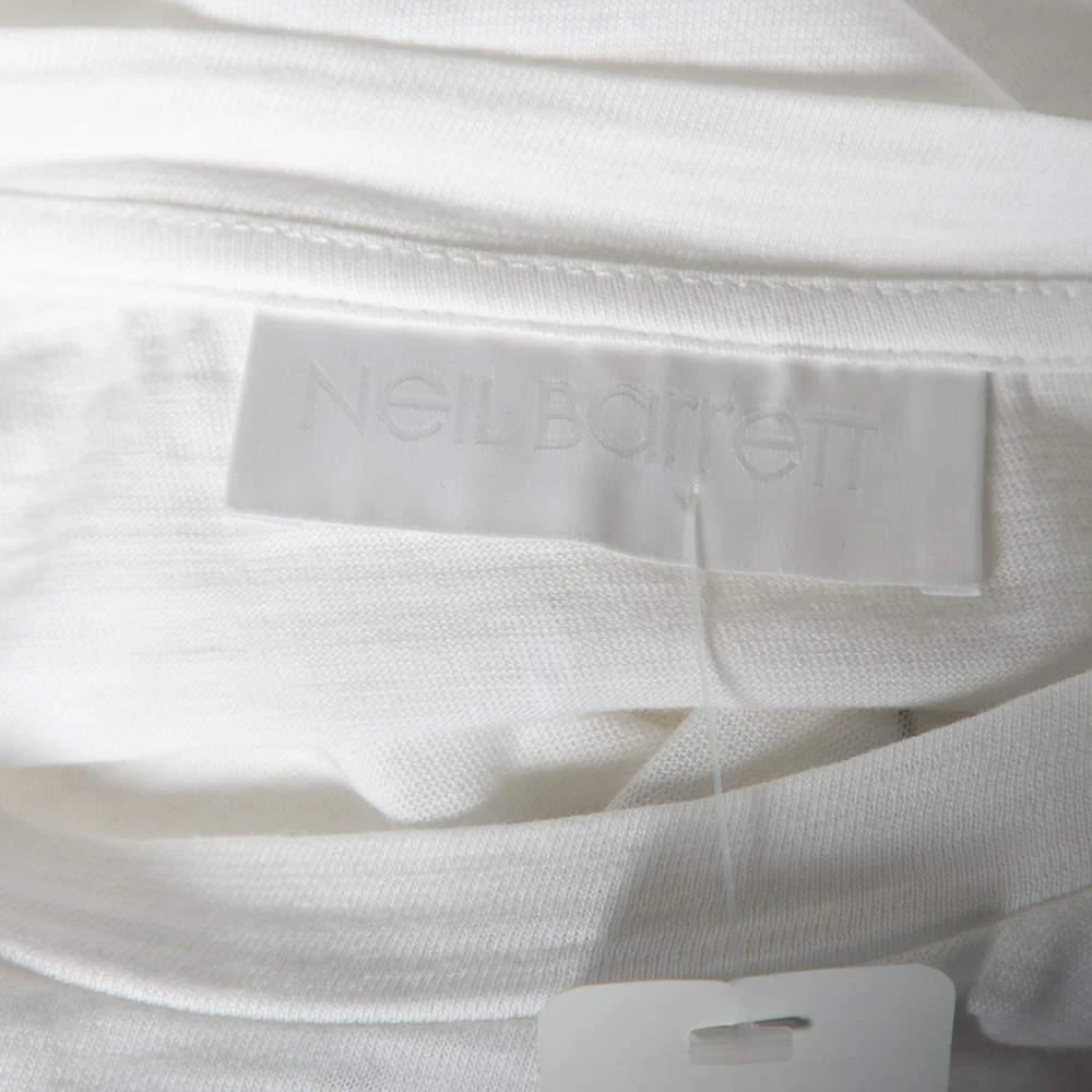 Neil Barrett White Lightening Bolt Printed Cotton Short Sleeve T-Shirt S 商品