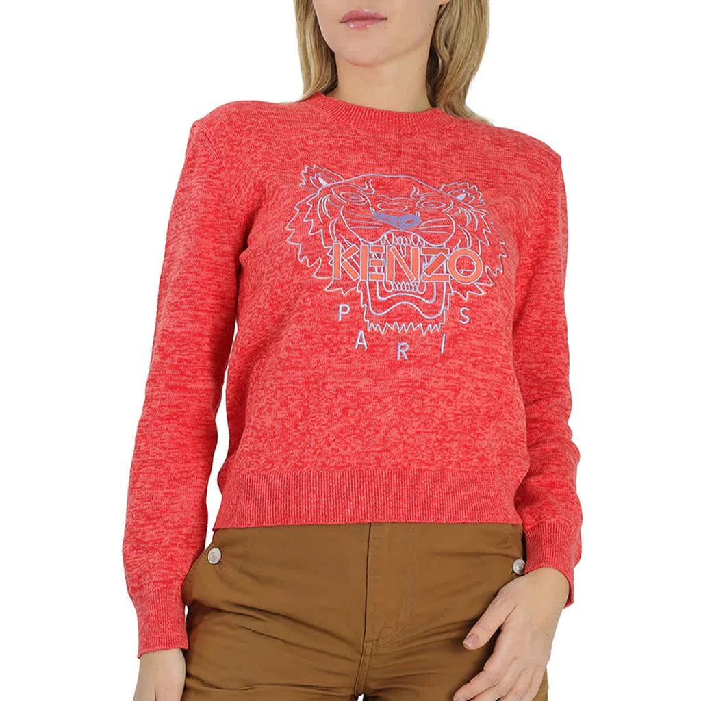 商品Kenzo|Kenzo Ladies Medium Red Marl-knit Tiger Crewneck Jumper, Size X-Small,价格¥883,第2张图片详细描述