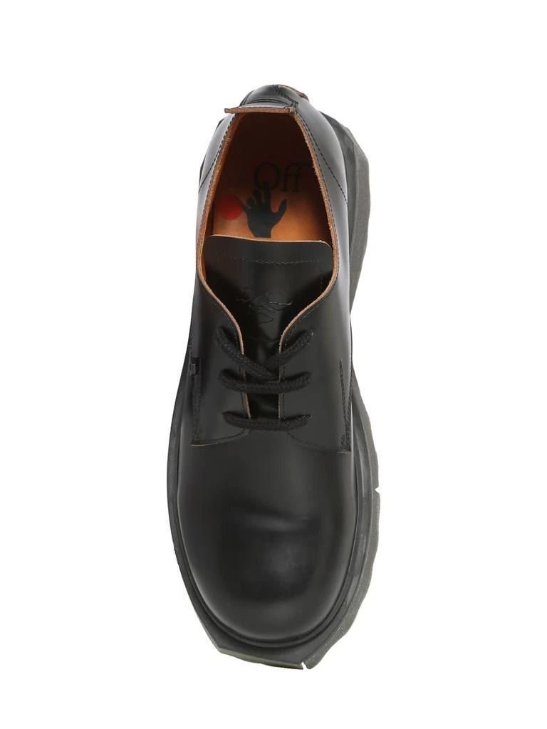 商品Off-White|Sponge Sole Leather Derby Lace-up Shoes,价格¥4332,第4张图片详细描述