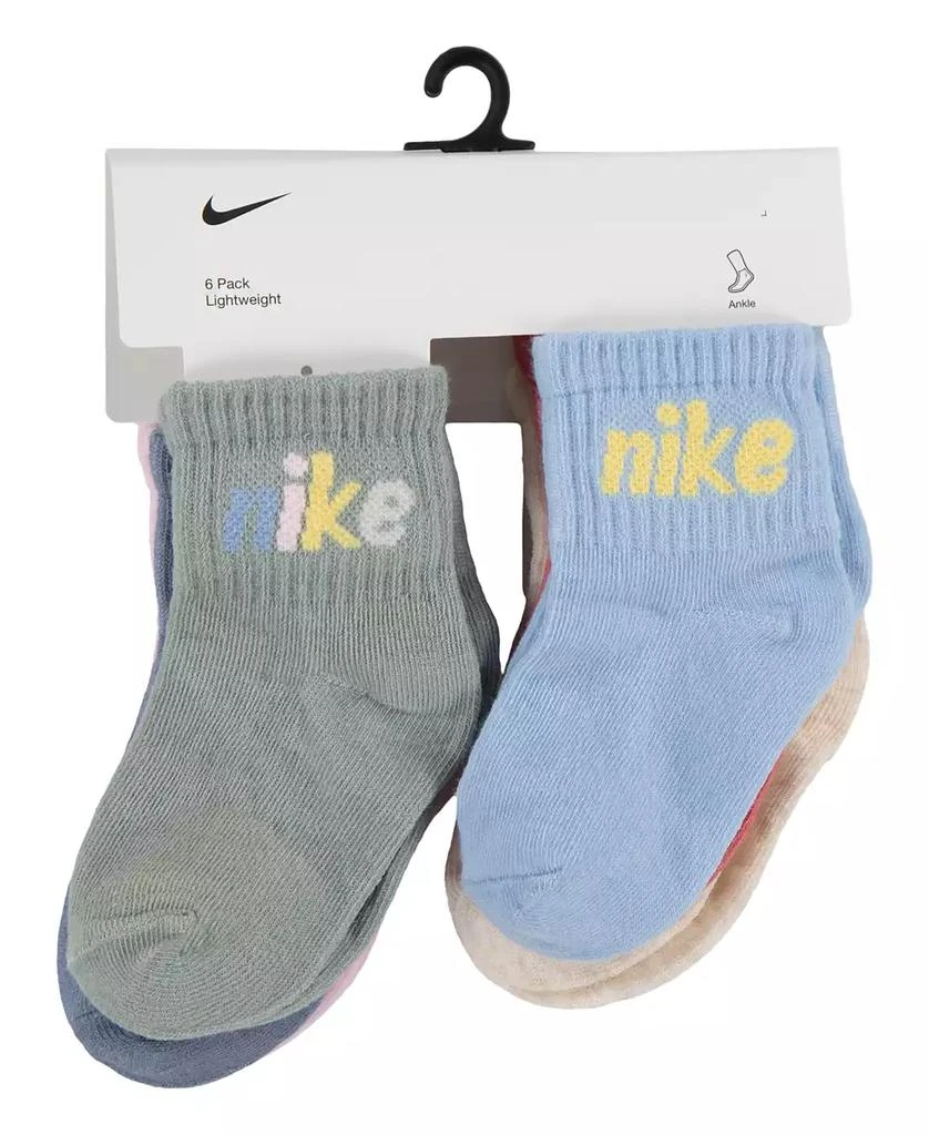 商品NIKE|Baby Boys or Girls E1D1 Ankle Fit Socks, Pack of 6,价格¥69,第3张图片详细描述