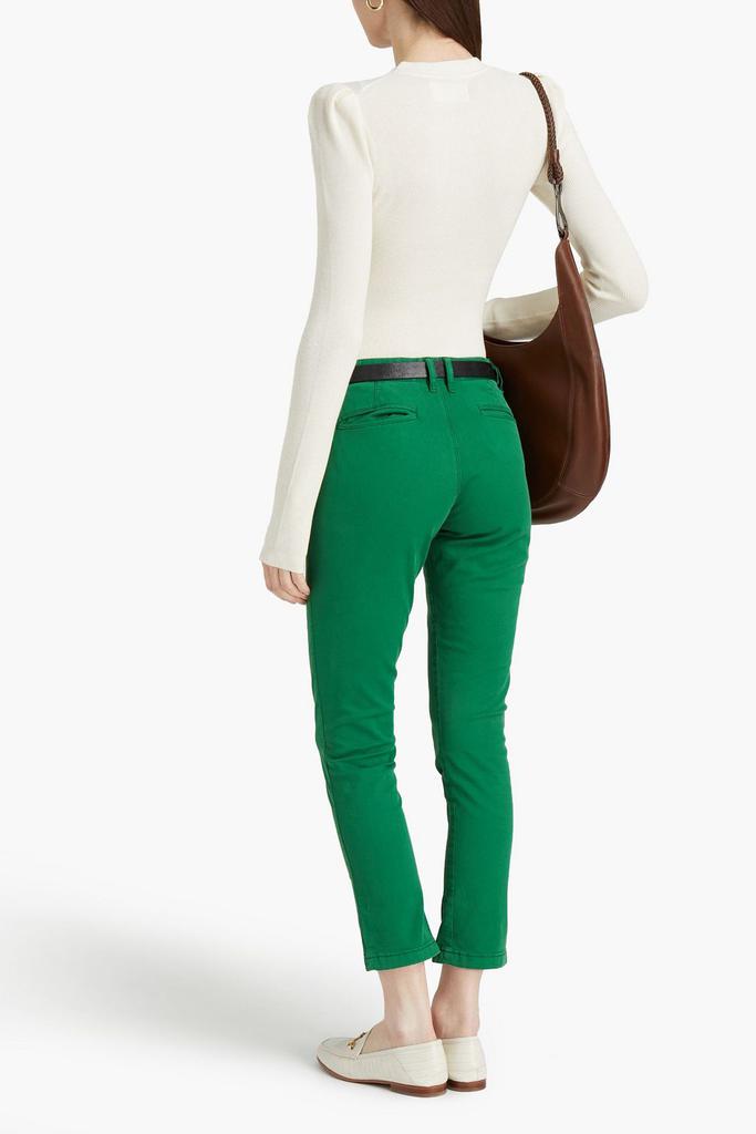 Cropped cotton-blend gabardine slim-leg pants商品第3张图片规格展示