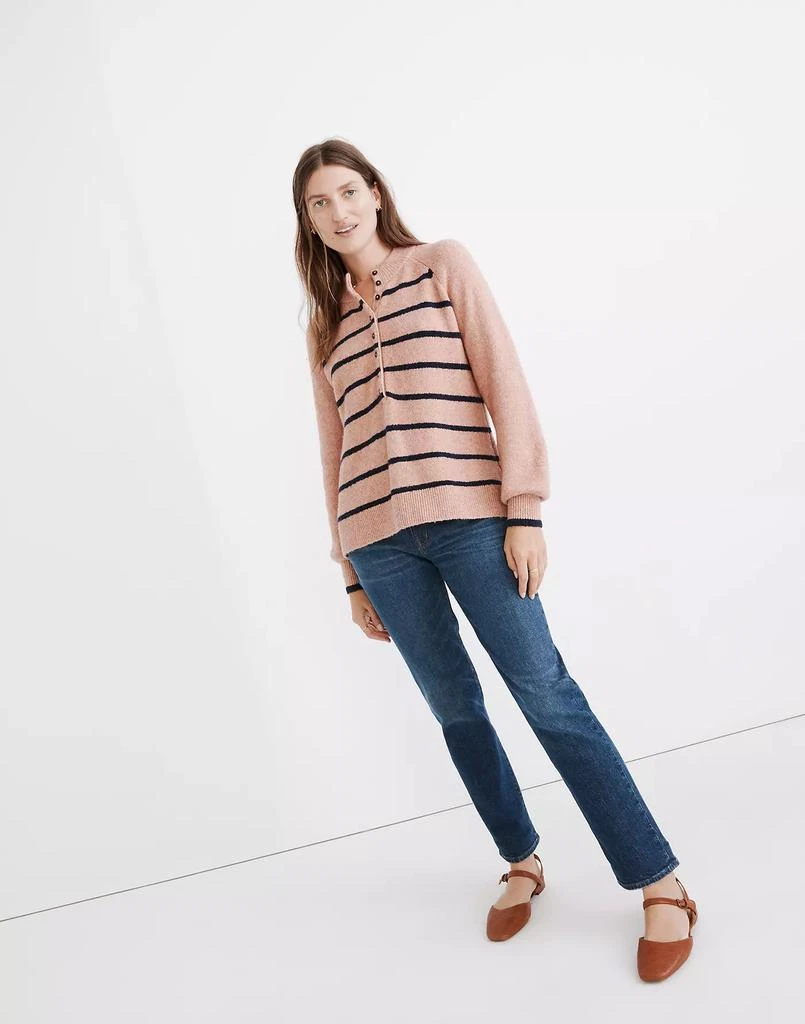 商品Madewell|Pembury Henley Mockneck Sweater in Stripe,价格¥394,第4张图片详细描述