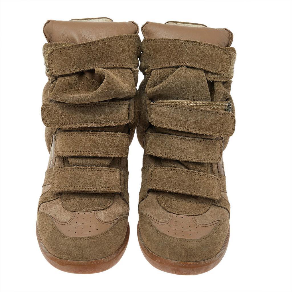 商品[二手商品] Isabel Marant|Isabel Marant Beige Suede and Leather Bekett High Top Sneakers Size 41,价格¥1105,第5张图片详细描述