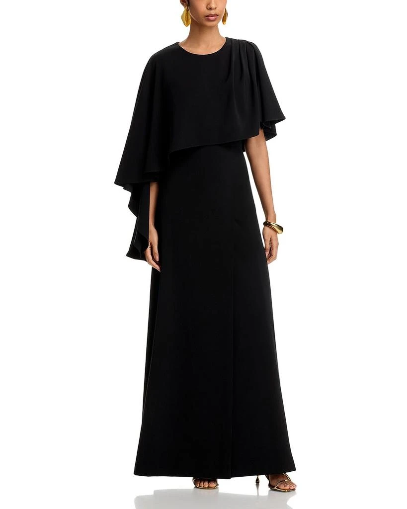 商品Black Halo|Martine Cape Sleeve Gown,价格¥3888,第1张图片