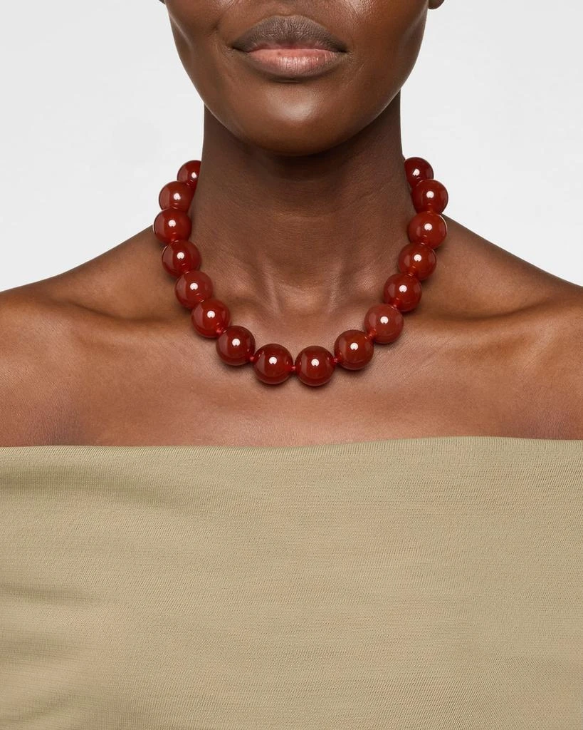 商品NEST Jewelry|Carnelian Gemstone Statement Strand Necklace,价格¥2670,第2张图片详细描述
