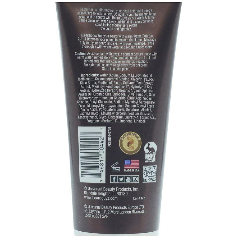 商品Beard Guyz|Beard 2-in-1 Wash & Tame,价格¥82,第2张图片详细描述