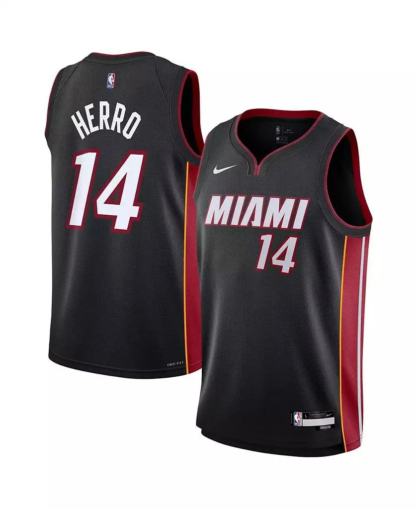 商品NIKE|Big Boys and Girls Tyler Herro Black Miami Heat Swingman Jersey - Icon Edition,价格¥671,第1张图片