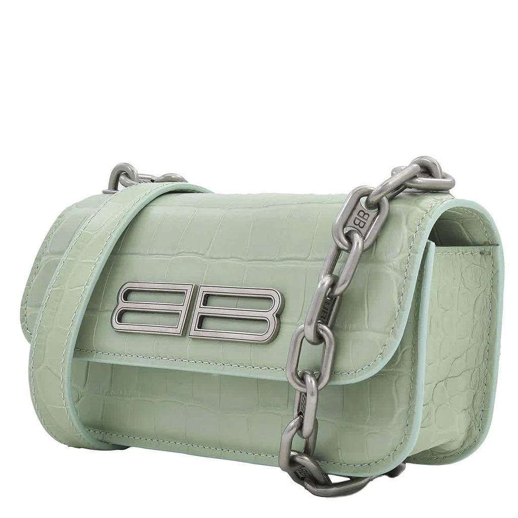 商品Balenciaga|Balenciaga Light Green Croc-Embossed Leather XS Gossip Bag,价格¥6534,第3张图片详细描述