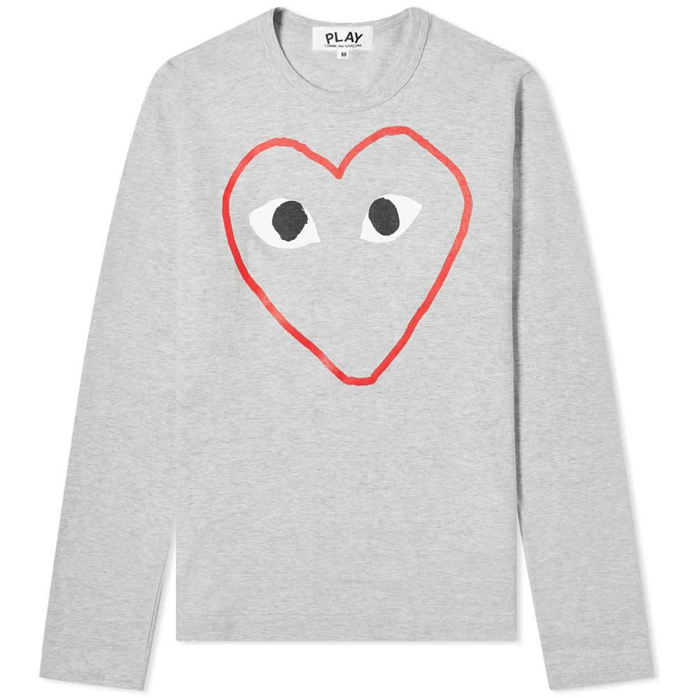 商品Comme des Garcons|Comme des Garcons Play Women's Long Sleeve Outline Heart Tee,价格¥881,第1张图片