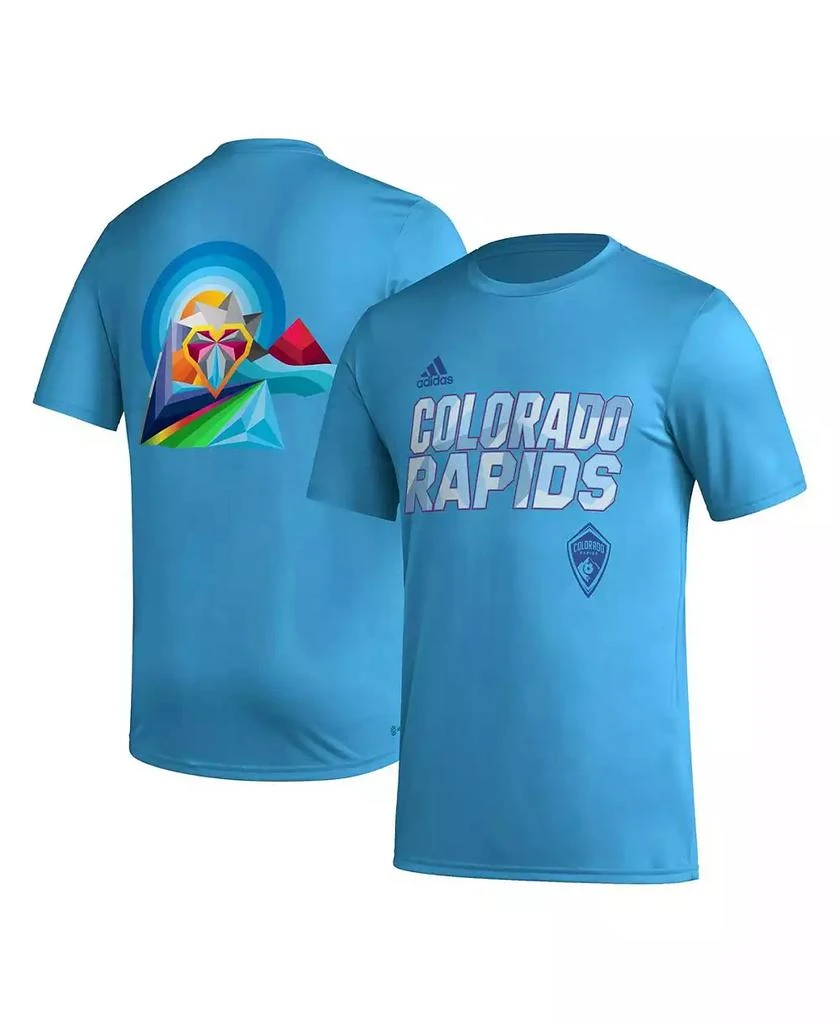 商品Adidas|Men's Sky Blue Colorado Rapids Team Jersey Hook AEROREADY T-shirt,价格¥299,第1张图片