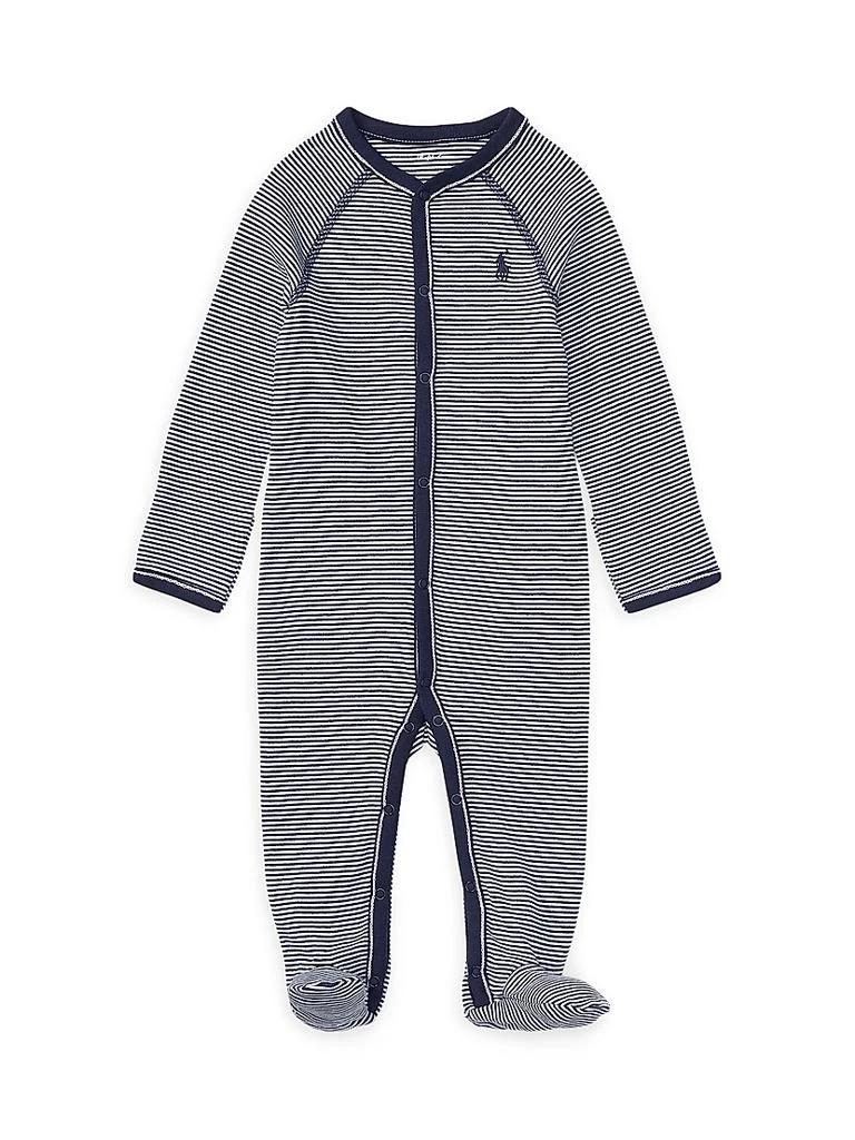 商品Ralph Lauren|Baby Boy's Striped Cotton Jersey Footie,价格¥294,第1张图片