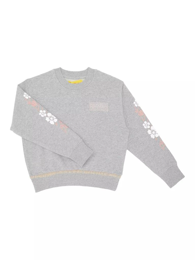 商品Off-White|Little Girl's & Girl's Lace Floral Crewneck Sweatshirt,价格¥1626,第1张图片