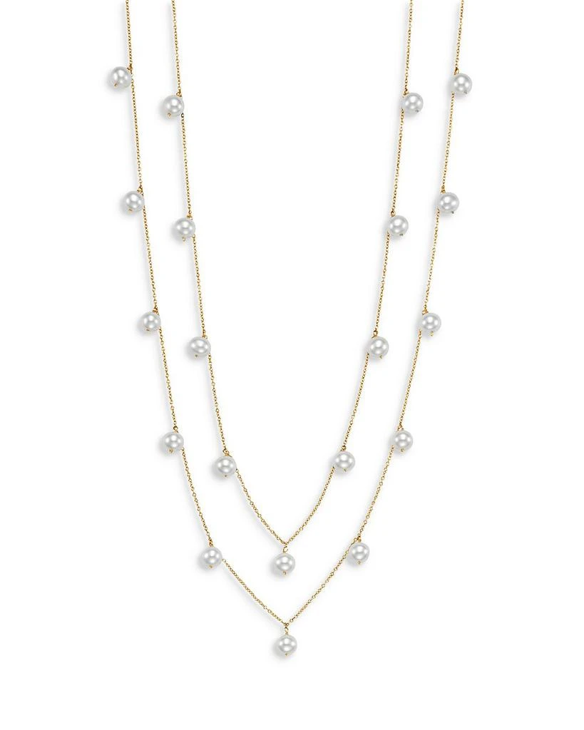 商品Bloomingdale's|Cultured Freshwater Pearl Dangle Statement Necklace in 14K Yellow Gold, 36",价格¥6866,第1张图片详细描述