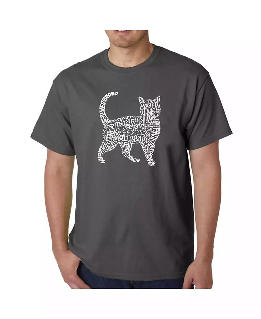 T-shirt homme à motif de mots - Chat image 2