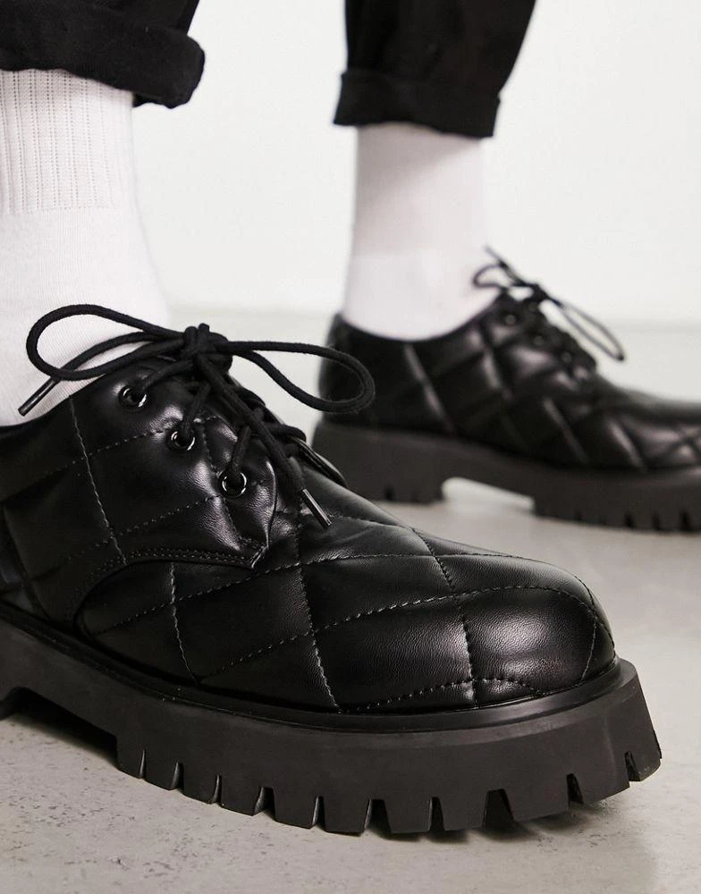 商品Koi Footwear|KOI Snug Cave quilted lace up shoes in black,价格¥465,第3张图片详细描述