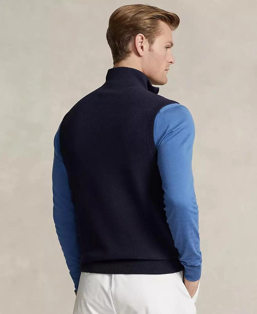 商品Ralph Lauren|Men's Mesh-Knit Cotton Full-Zip Sweater Vest,价格¥674,第2张图片详细描述