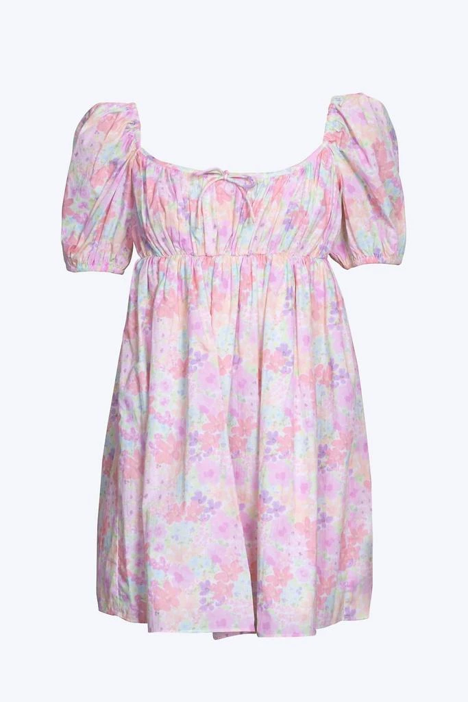 商品For Love & Lemons|Kennedy Floral-Print Open-Back Cotton-Poplin Mini Dress In Light Pink Floral,价格¥866,第1张图片