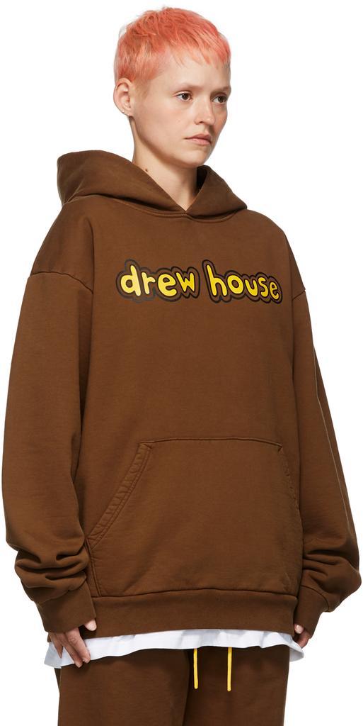商品Drew House|SSENSE Exclusive Brown Cartoon Font Hoodie,价格¥1839,第4张图片详细描述