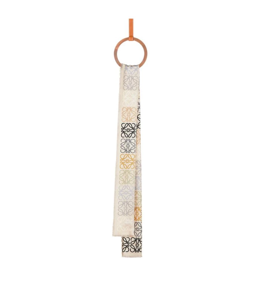 商品Loewe|Wool-Blend Anagram Lines Scarf,价格¥3466,第1张图片