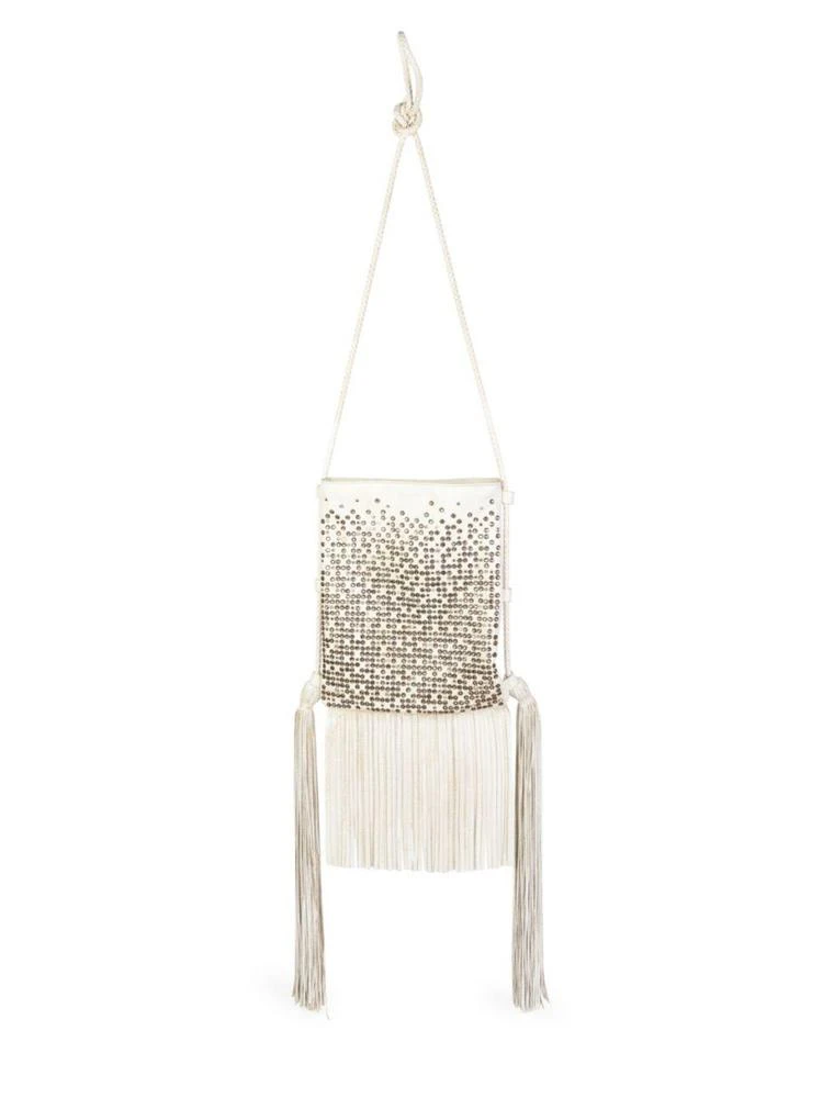 商品Yves Saint Laurent|Flat Bag With Studs And Fringe,价格¥25852,第1张图片