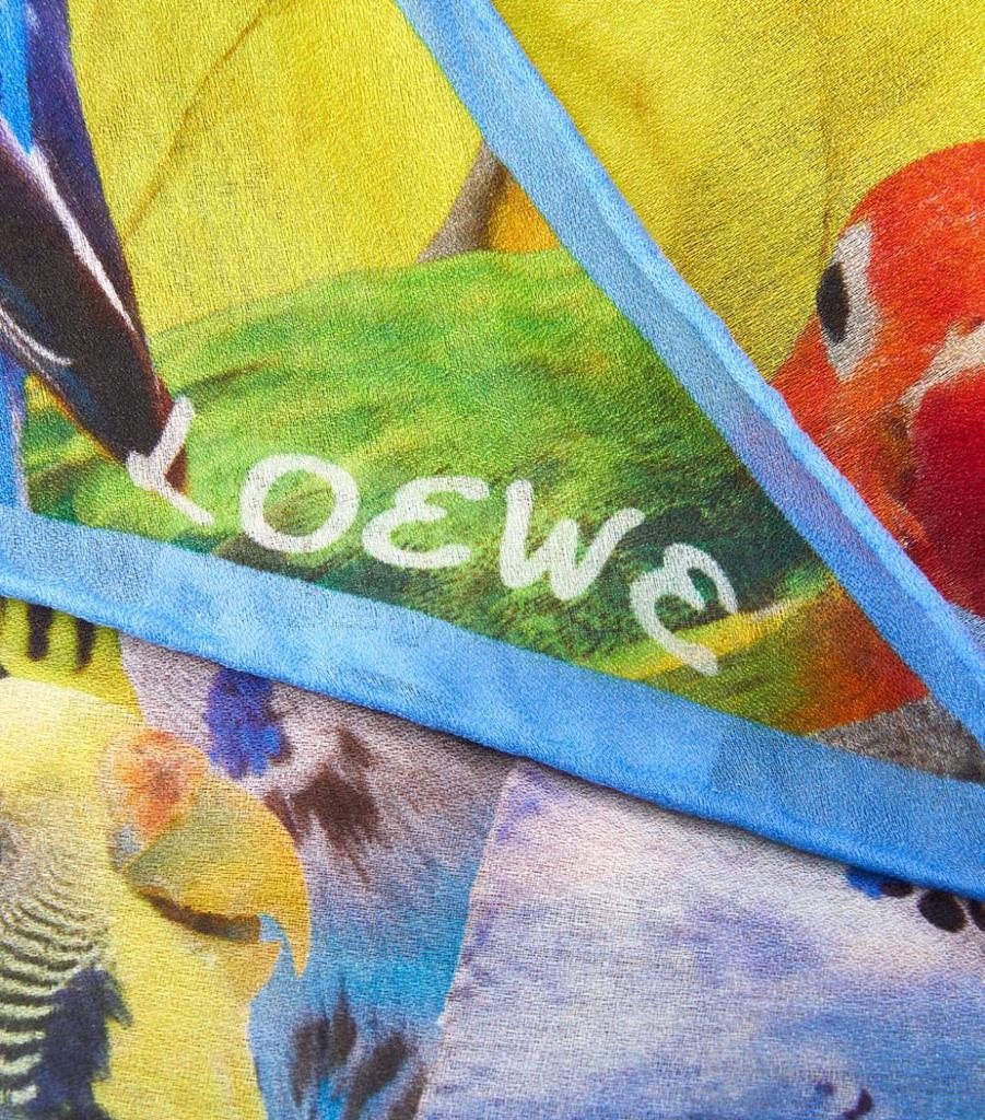 商品Loewe|Parrot Lozenge Scarf,价格¥1316,第4张图片详细描述