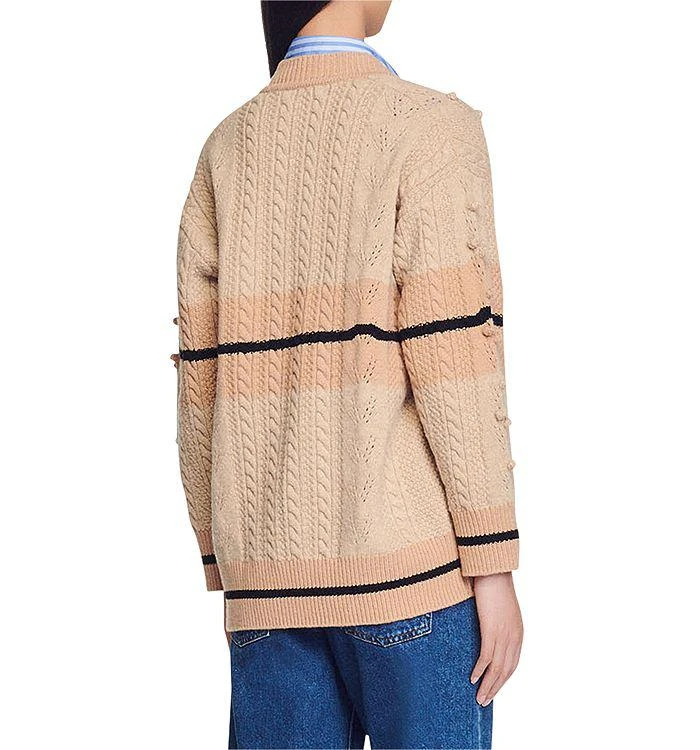 商品Sandro|Simon Smiley Patch Color Blocked Cardigan,价格¥1947,第2张图片详细描述