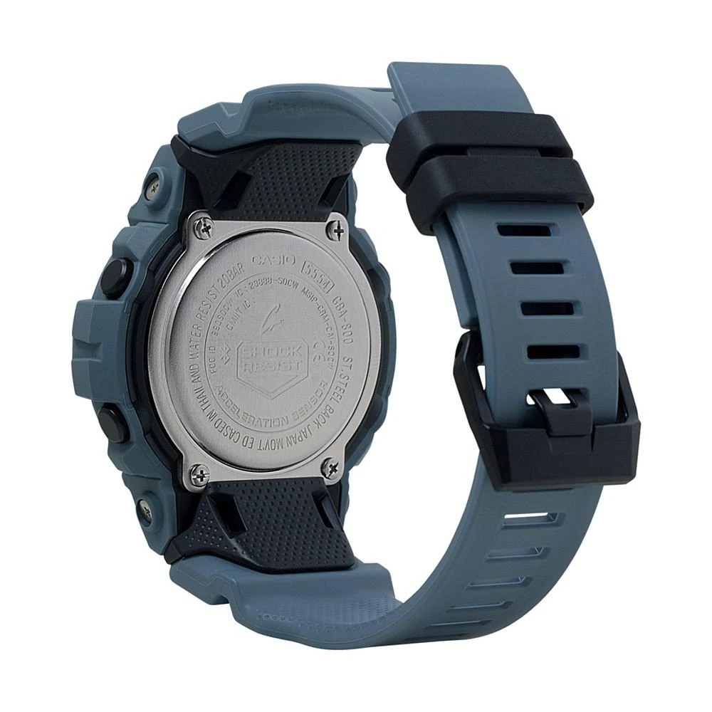 商品G-Shock|Men's Analog Digital Step Tracker Gray-Blue Resin Strap Watch 48.6mm表,价格¥975,第3张图片详细描述