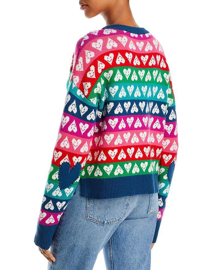 商品AQUA|Rainbow Heart Crewneck Sweater - 100% Exclusive,价格¥221,第3张图片详细描述