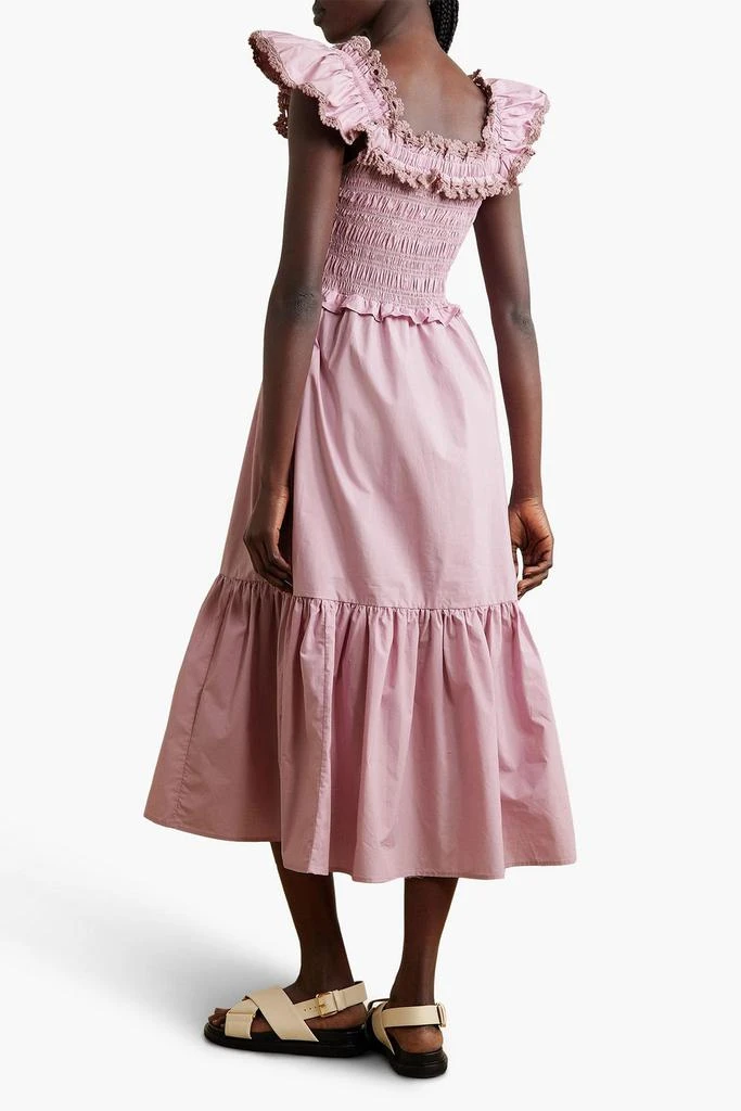 商品Sea|Rylee tiered crochet lace-trimmed cotton-poplin midi dress,价格¥675,第3张图片详细描述