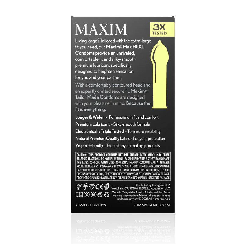 商品MAXIM|Maxim Max Fit XL Condoms 12PK,价格¥91,第2张图片详细描述