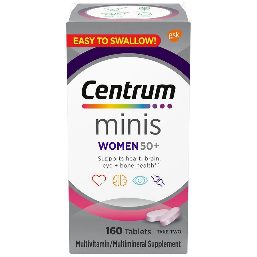 商品Centrum|Women 50+, Mini Multivitamin & Multimineral Supplements Tablets,价格¥100,第1张图片