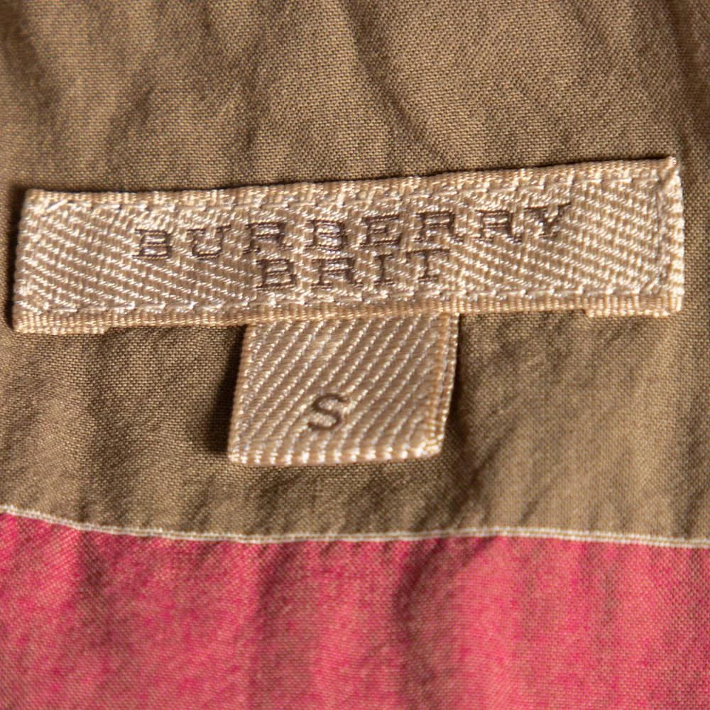 商品[二手商品] Burberry|Burberry Brit Pink & Beige Checkered Button Front Shirt S,价格¥769,第5张图片详细描述