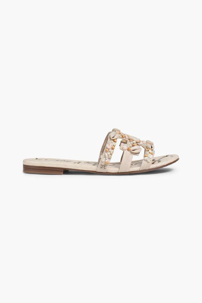 商品Sam Edelman|Bay embellished canvas sandals,价格¥448,第1张图片