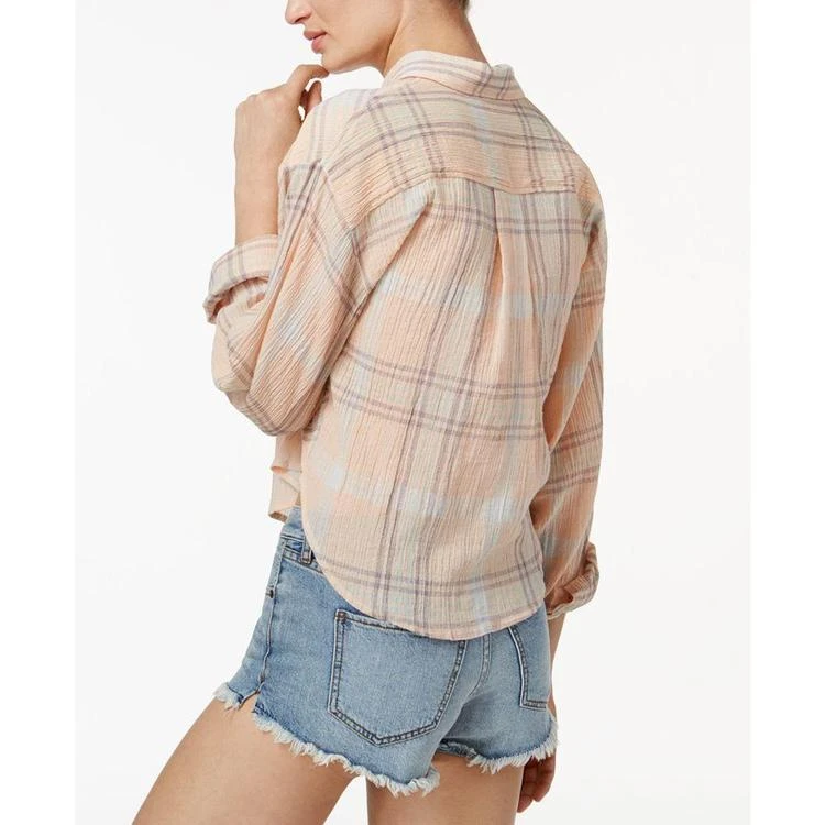 商品Free People|Cotton Cropped Plaid Shirt,价格¥199,第4张图片详细描述