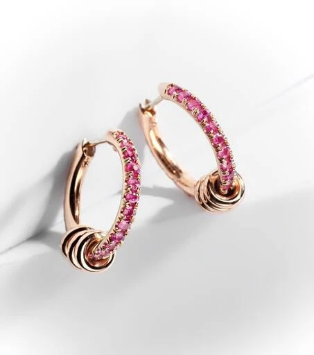 商品Spinelli Kilcollin|Ara 18kt rose gold earrings with sapphires,价格¥38981,第5张图片详细描述